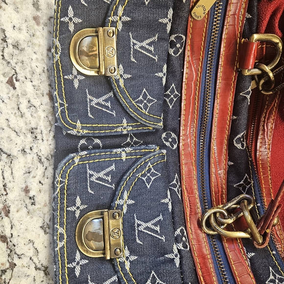 🖤Vintage Stylish Denim and Red Shoulder Bag - Picture 6 of 10